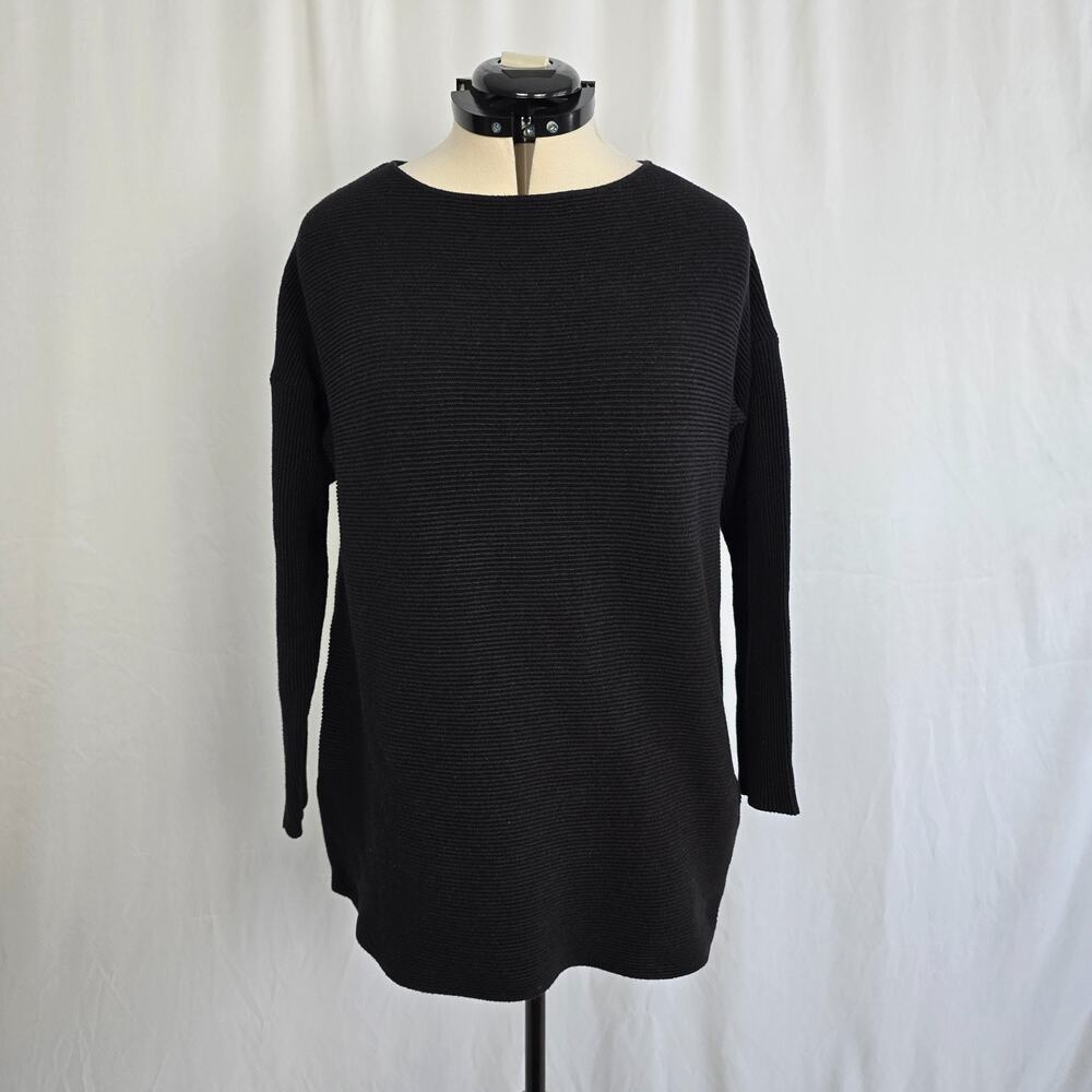 Ophelia Roe Sweater Women's XL Black Side Zipper Accent